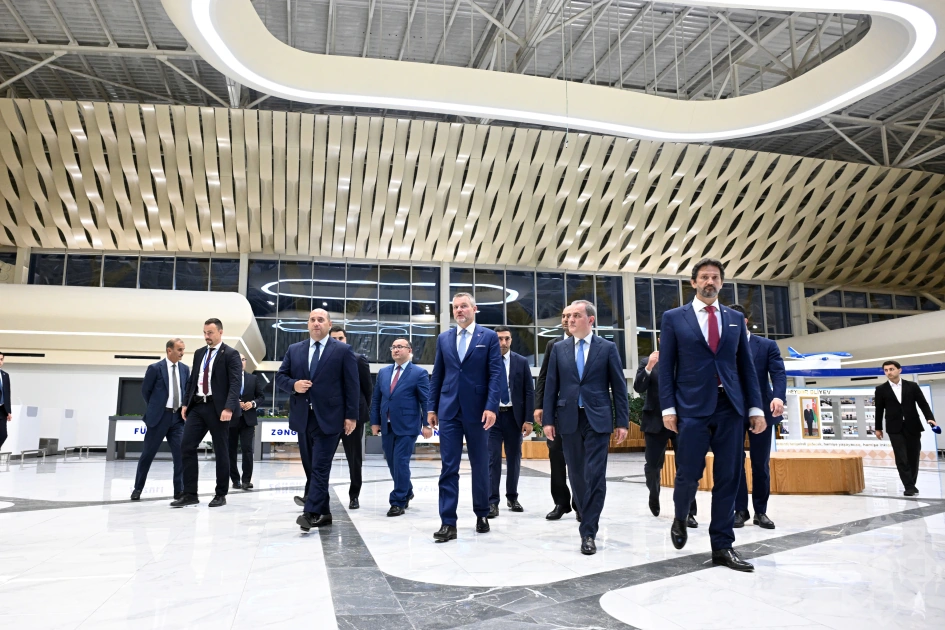 Slovak President departs Fuzuli Airport for Baku (PHOTO)