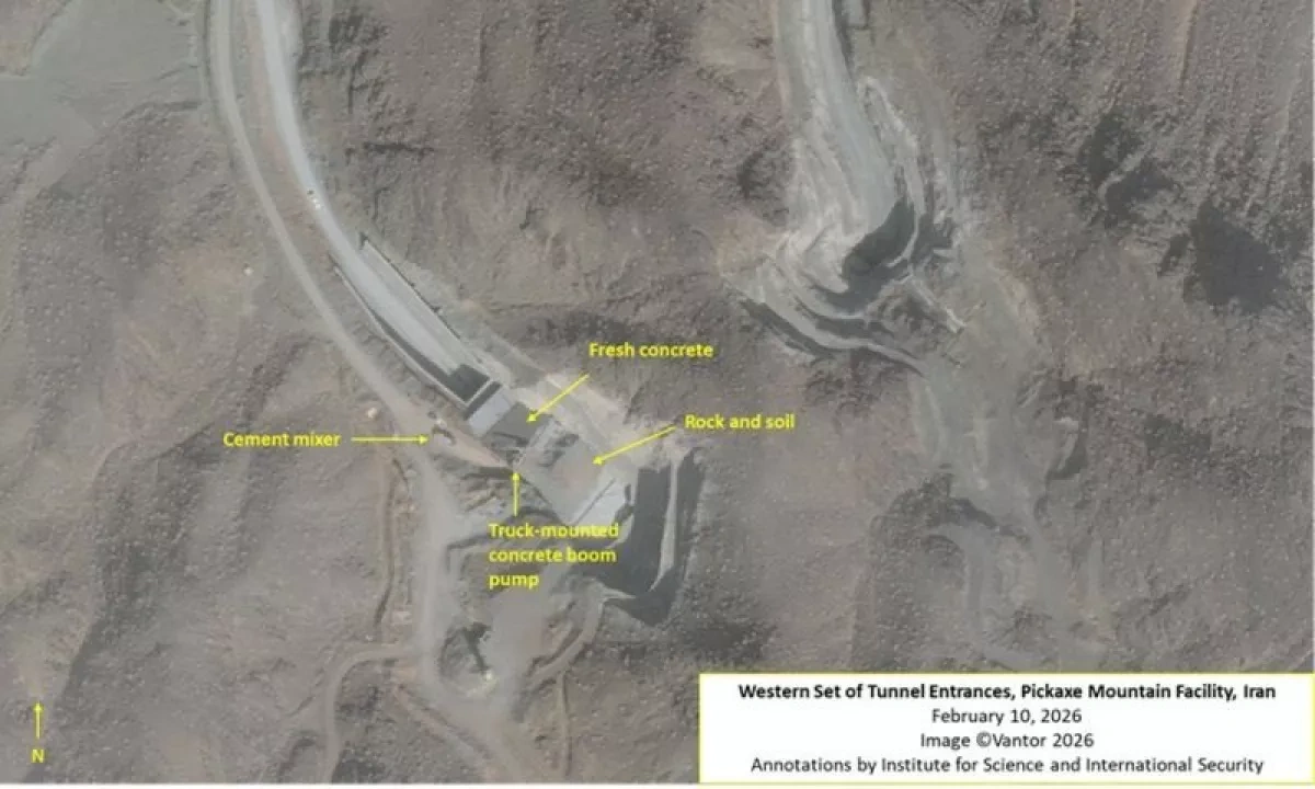 Satellite imagery reveals Iran fortifying tunnel complex near nuclear facilities PHOTO