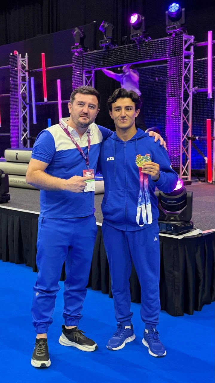 Azerbaijani gymnast Tofig Aliyev claims two golds in UK (PHOTO)