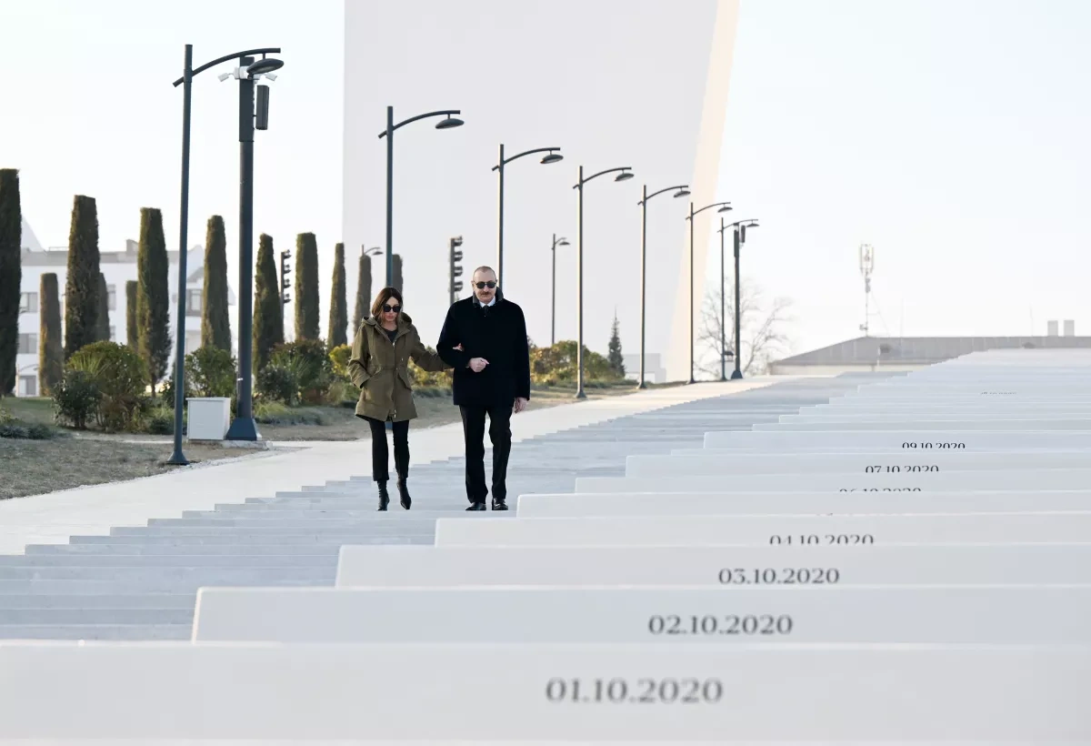Azerbaijani leader, first lady attend inauguration of Victory Park in Khankendi PHOTO/UPDATED