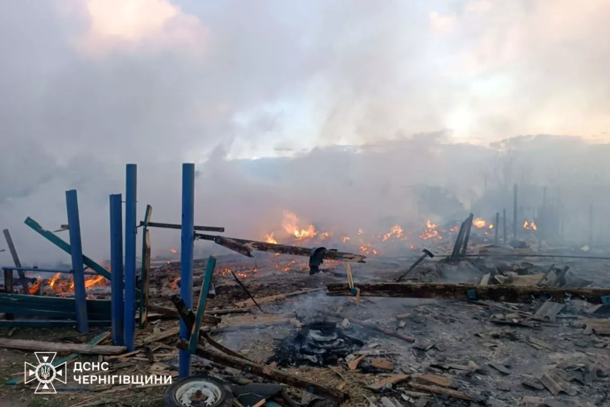 Russian drones ignite fires across Chernihiv region PHOTO