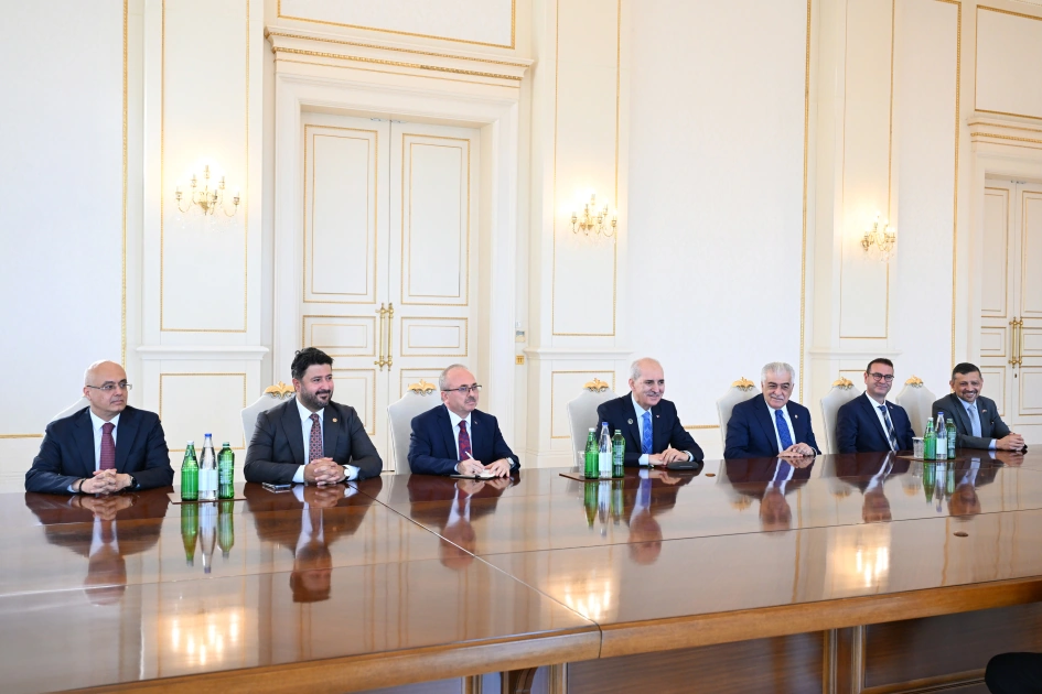 President Ilham Aliyev receives delegation led by Speaker of Grand National Assembly of Türkiye (PHOTO)