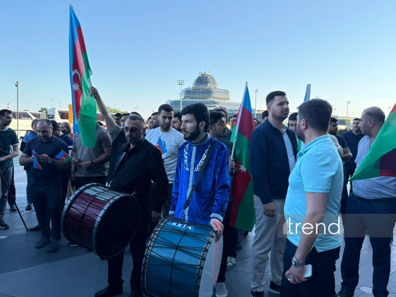 Azerbaijan’s European minifootball champions return home (PHOTO)