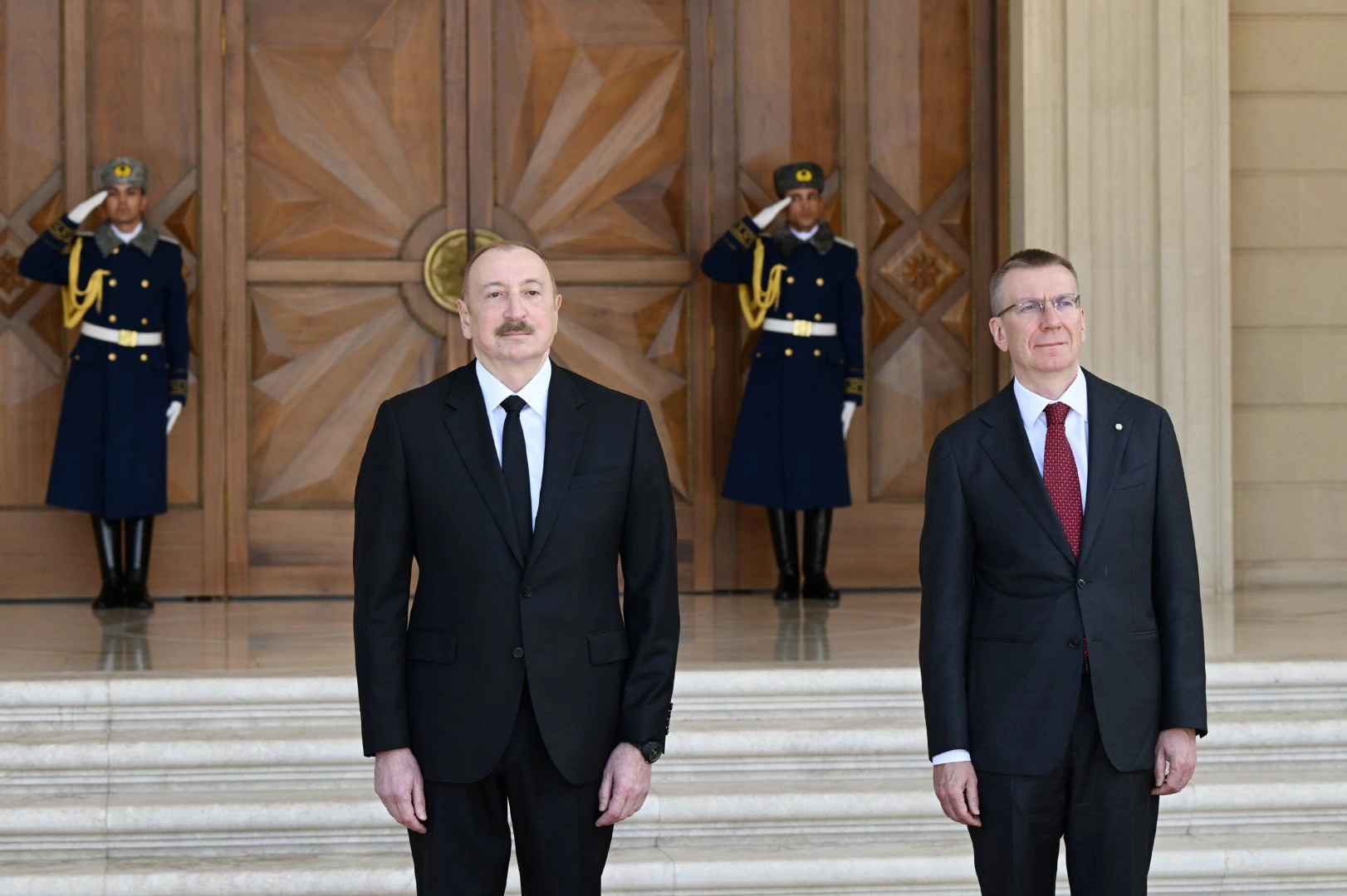 Baku hosts official welcome ceremony for President of Latvia (PHOTO)