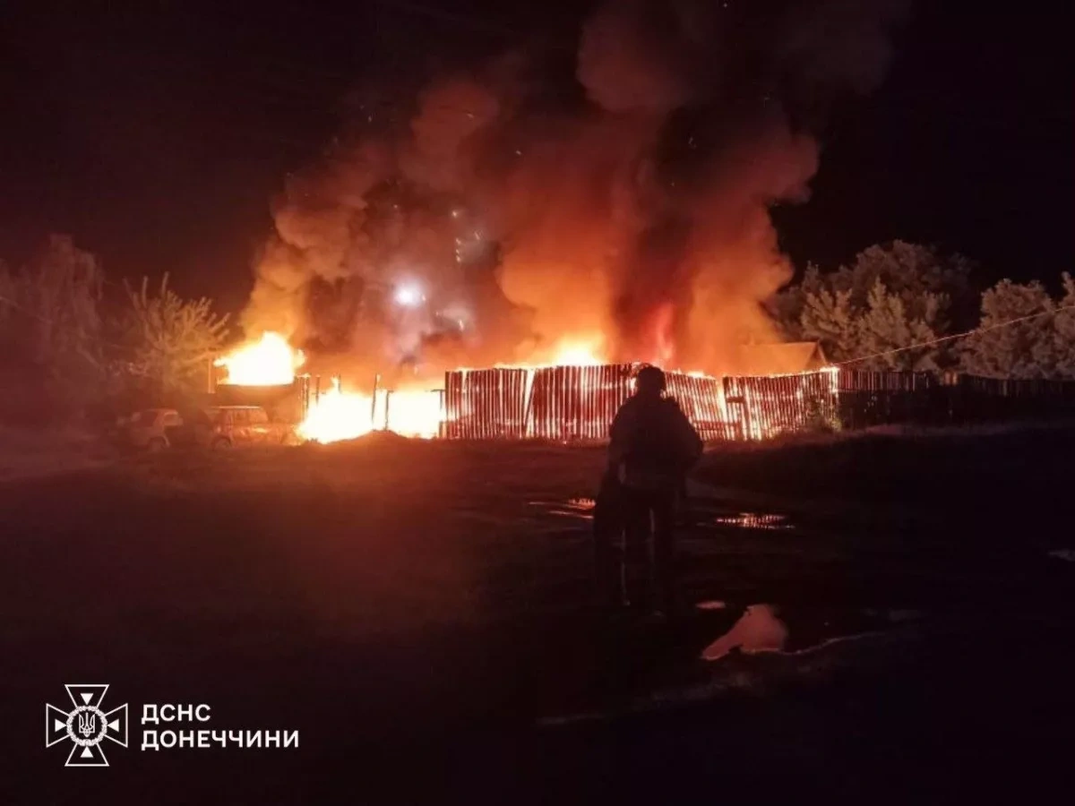 Russian drone strikes firefighters battling blaze at Zaporizhzhia petrol station PHOTO