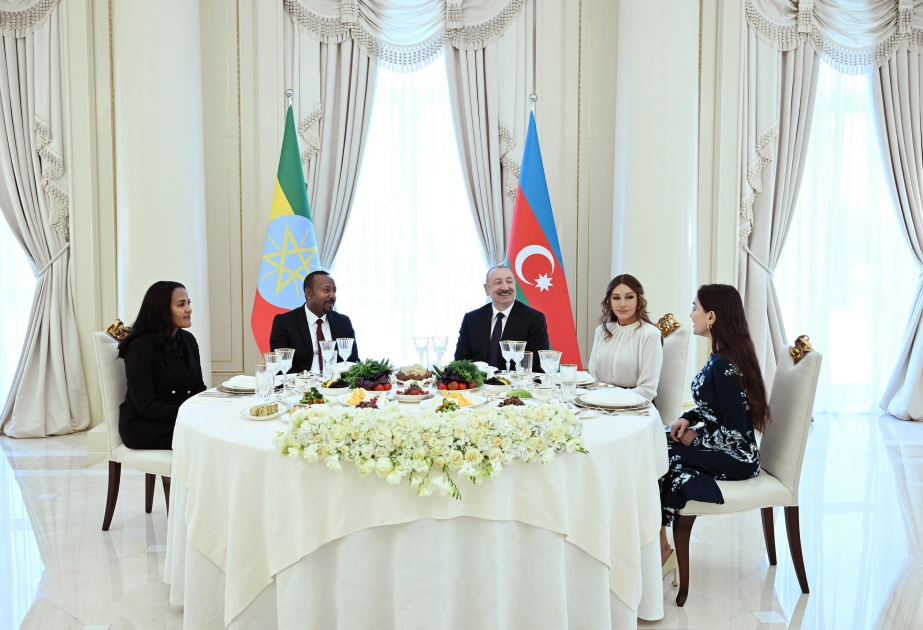 Official luncheon hosted in honor of Prime Minister and First Lady of Ethiopia on behalf of President Ilham Aliyev and First Lady Mehriban Aliyeva (VIDEO)