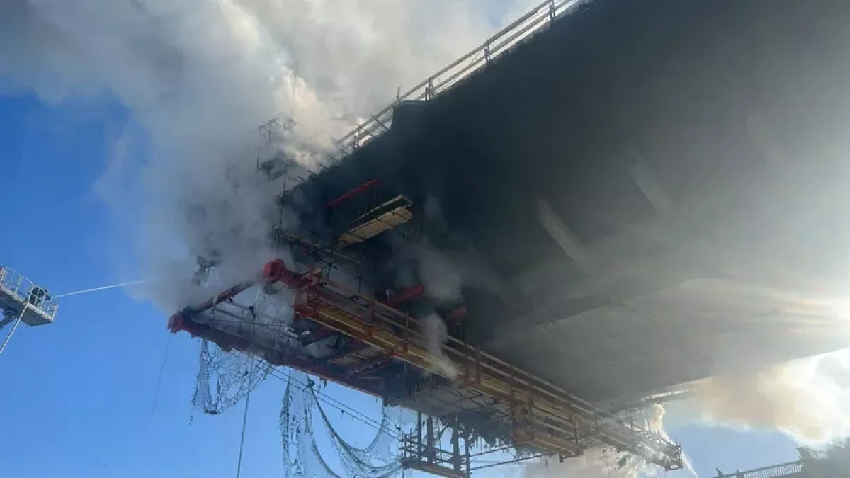 Second fire hits under-construction bridge in Kazakhstan PHOTO / VIDEO