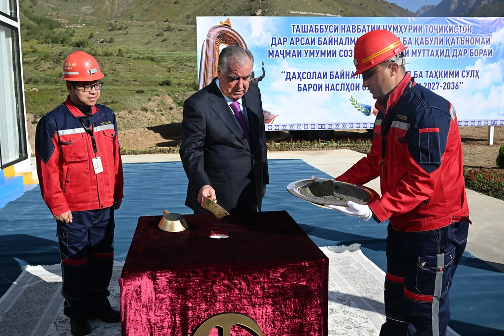 President Rahmon inaugurates antimony plant in Tajikistan's Sughd