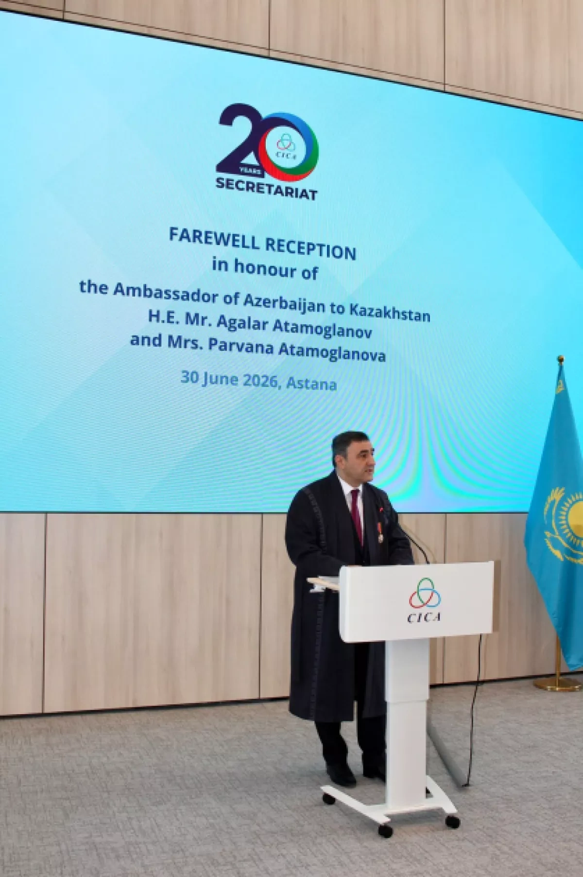 CICA hosts farewell reception for Azerbaijani ambassador to Kazakhstan PHOTO