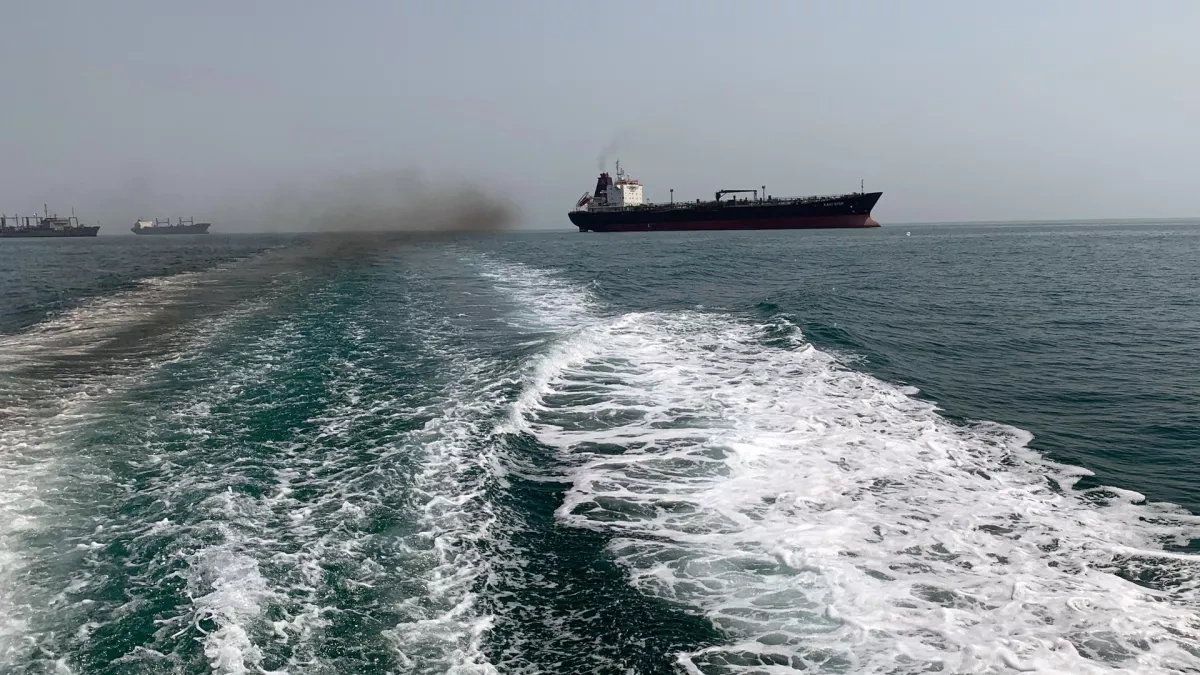 Iran claims attack on US oil tanker in Persian Gulf, vessel reportedly ablaze