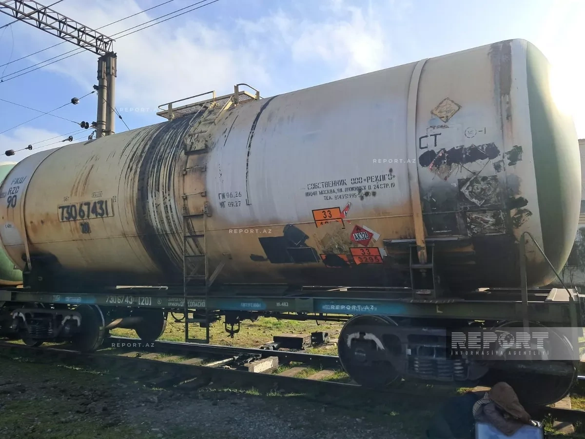 Train carrying Russian grain departs for Armenia via Azerbaijan PHOTO