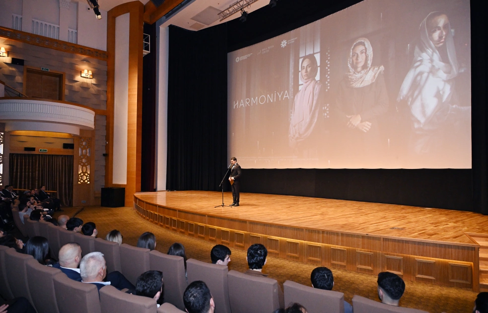 Head of Baku Media Center Arzu Aliyeva attends premiere of "Harmony" documentary (PHOTO)