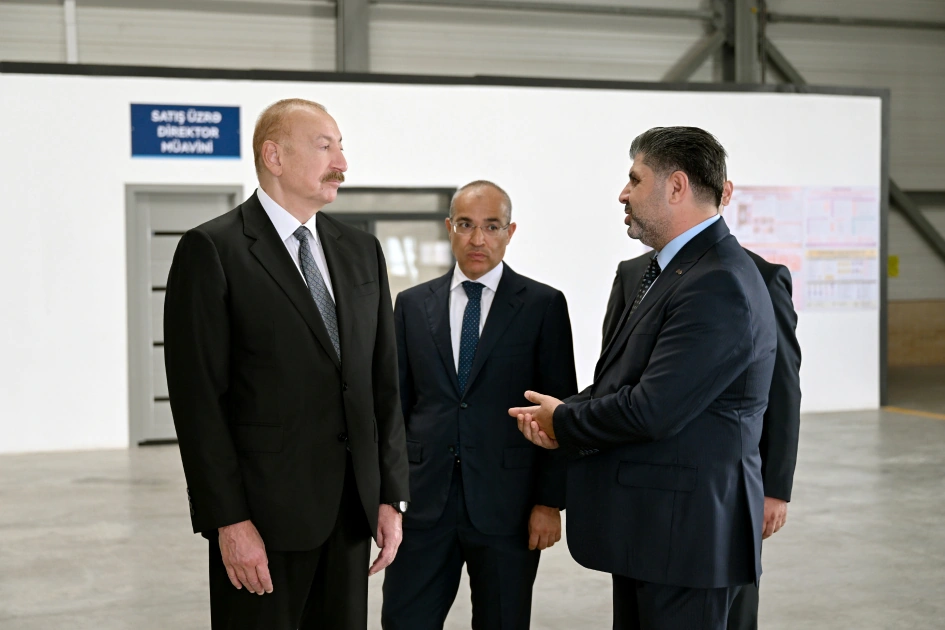 President Ilham Aliyev attends opening of paper and hygiene products manufacturing facility in Garadagh district (PHOTO)