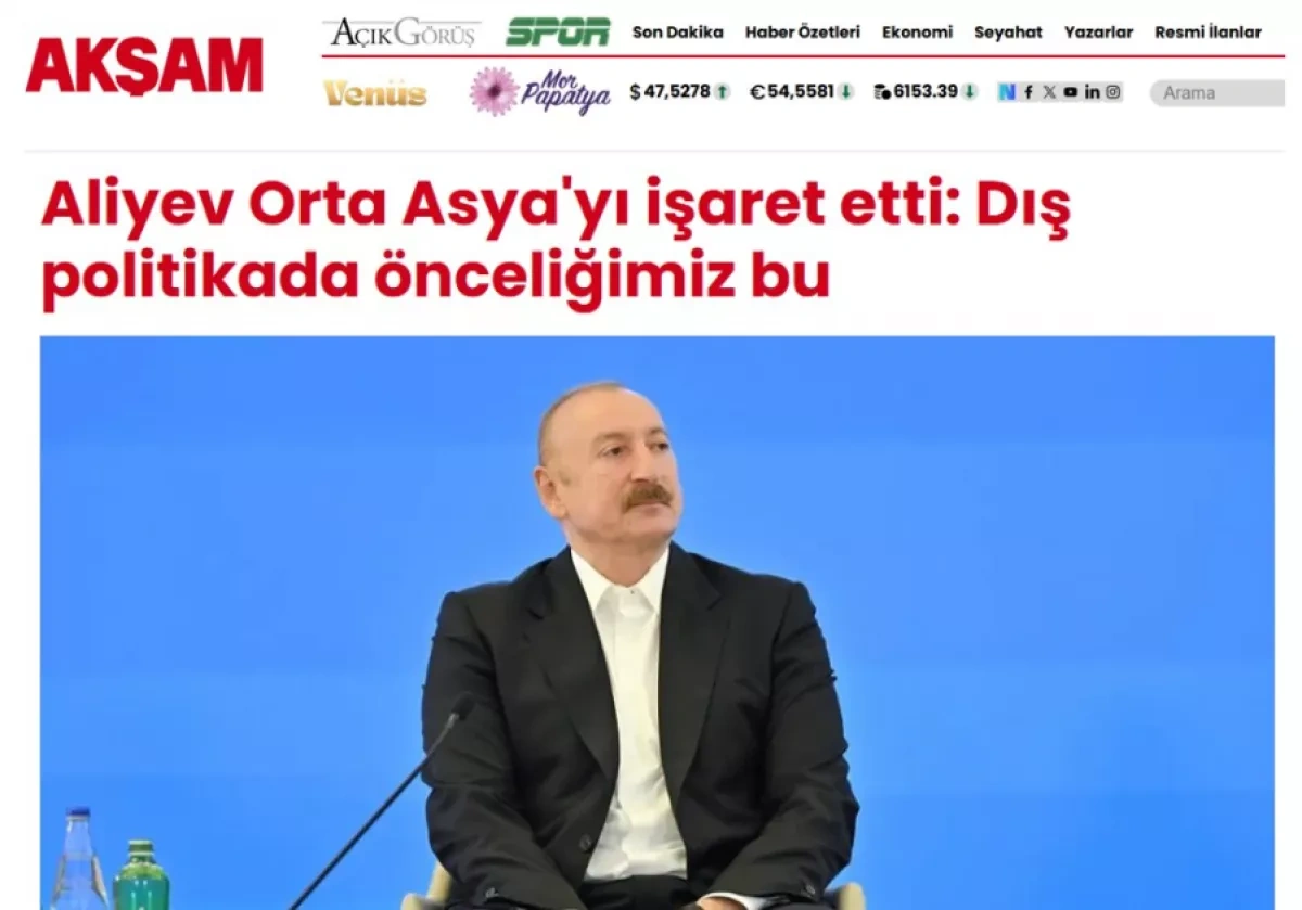 Turkish media spotlight Azerbaijani president's Kyrgyzstan visit PHOTO