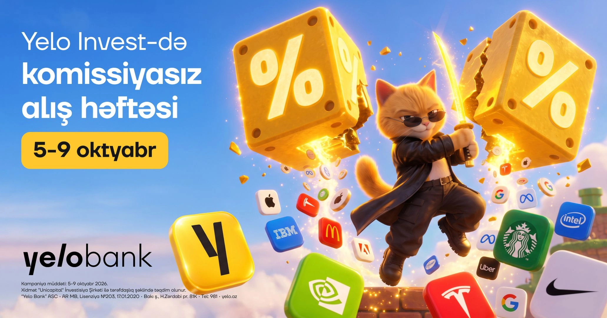 Yelo Bank to host commission-free investment weeks every month!