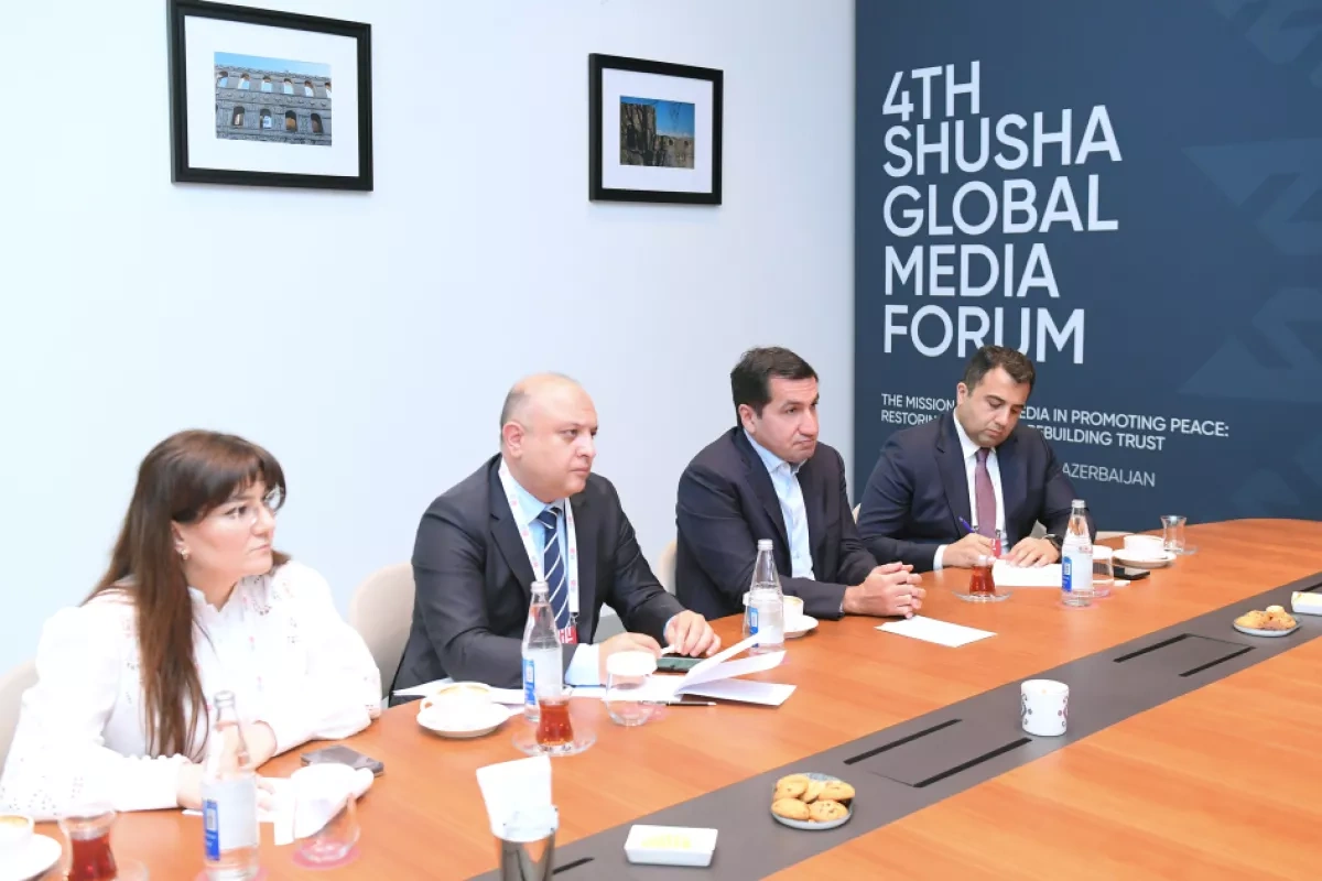 Azerbaijan, Kazakhstan discuss expanding media cooperation at Shusha Global Media Forum PHOTO