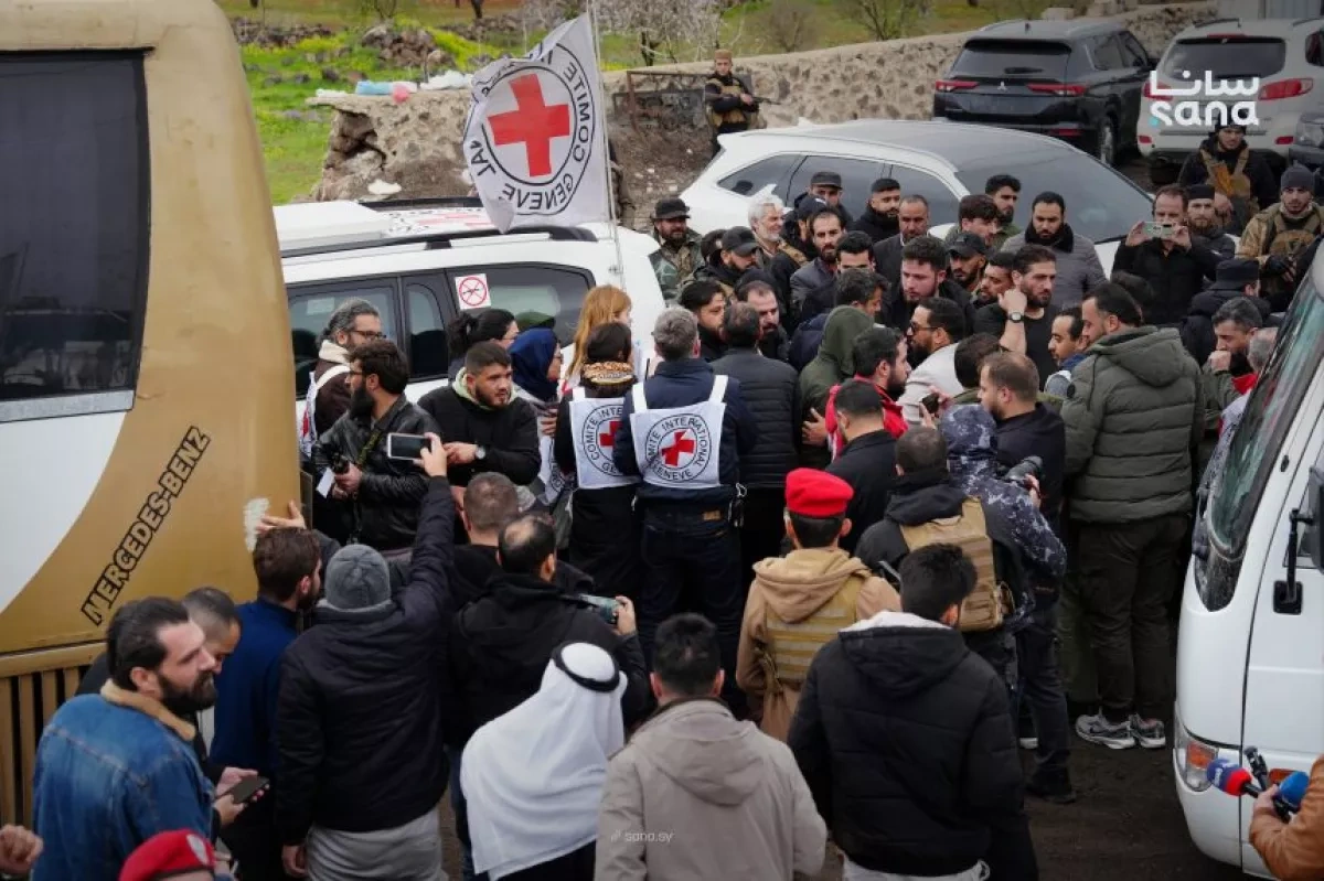 Syria launches detainee exchange in Sweida under Red Cross oversight PHOTO