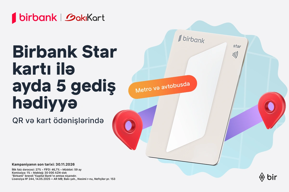 Birbank Star Offers 5 Free Public Transport Trips Every Month
