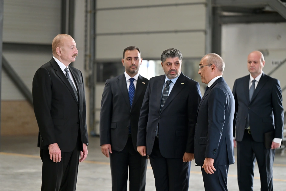President Ilham Aliyev attends opening of paper and hygiene products manufacturing facility in Garadagh district (PHOTO)