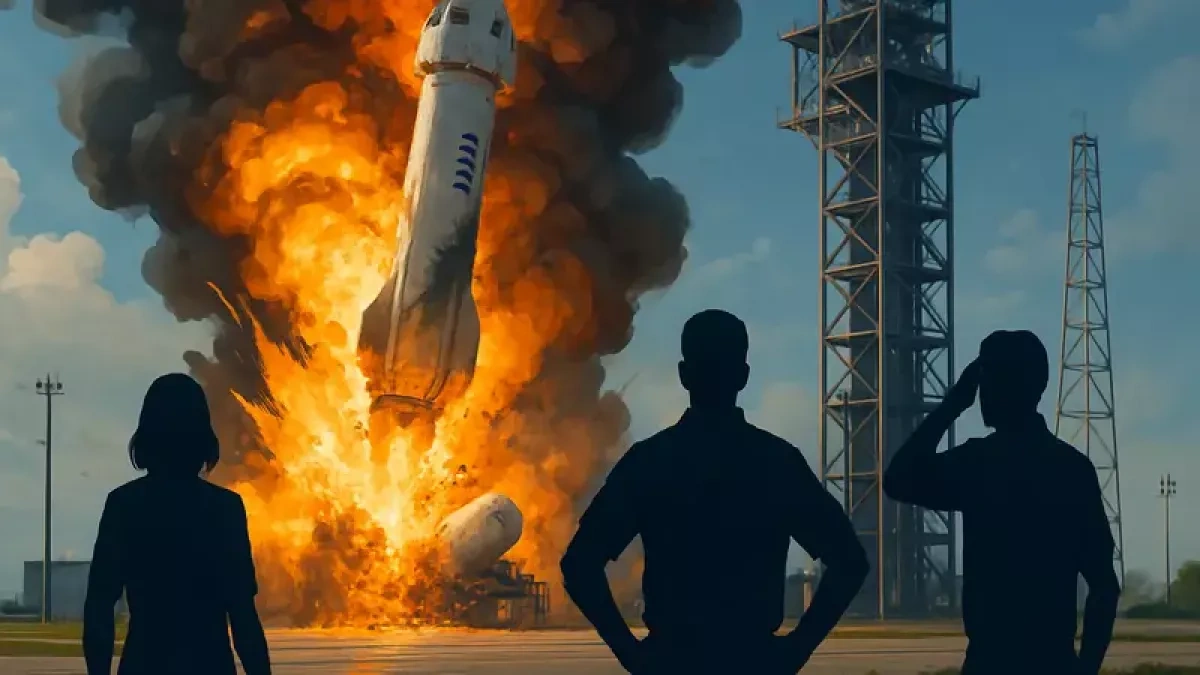 Blue Origin rocket explodes during ground test in United States VIDEO