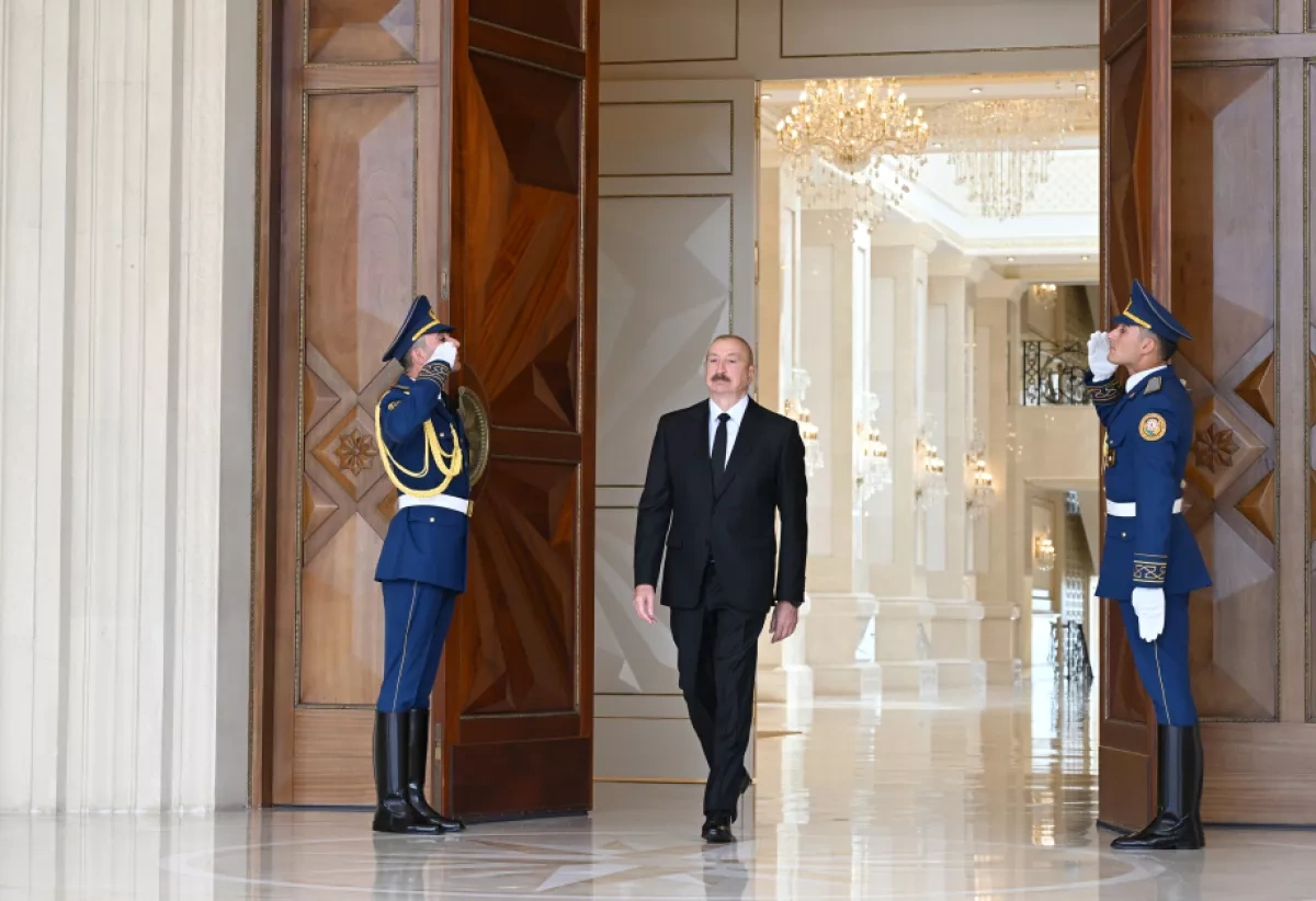 Azerbaijan hosts formal welcome ceremony for Turkmen president PHOTO