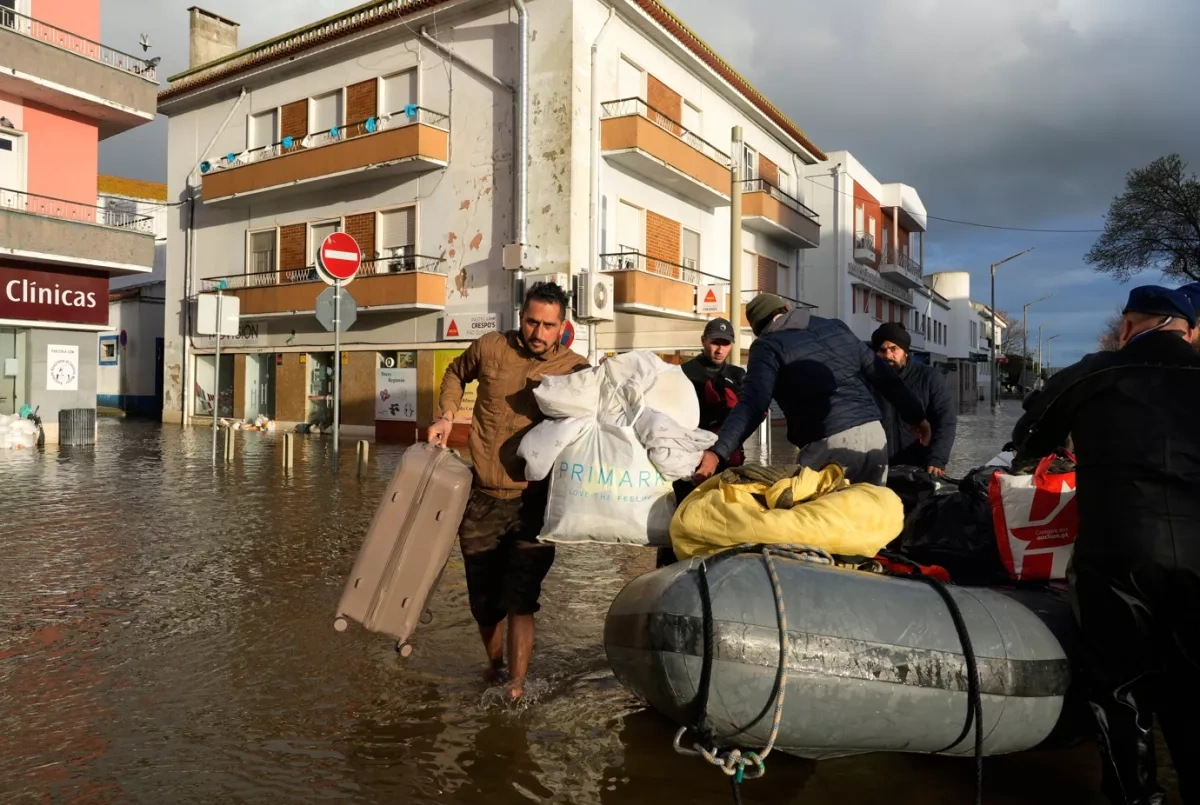 Floods trigger motorway collapse, force 3,000 evacuations in Portugal