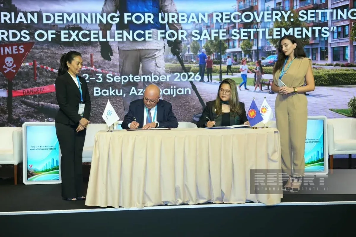 Azerbaijan's ANAMA, ASEAN Regional Mine Action Centre sign memorandum