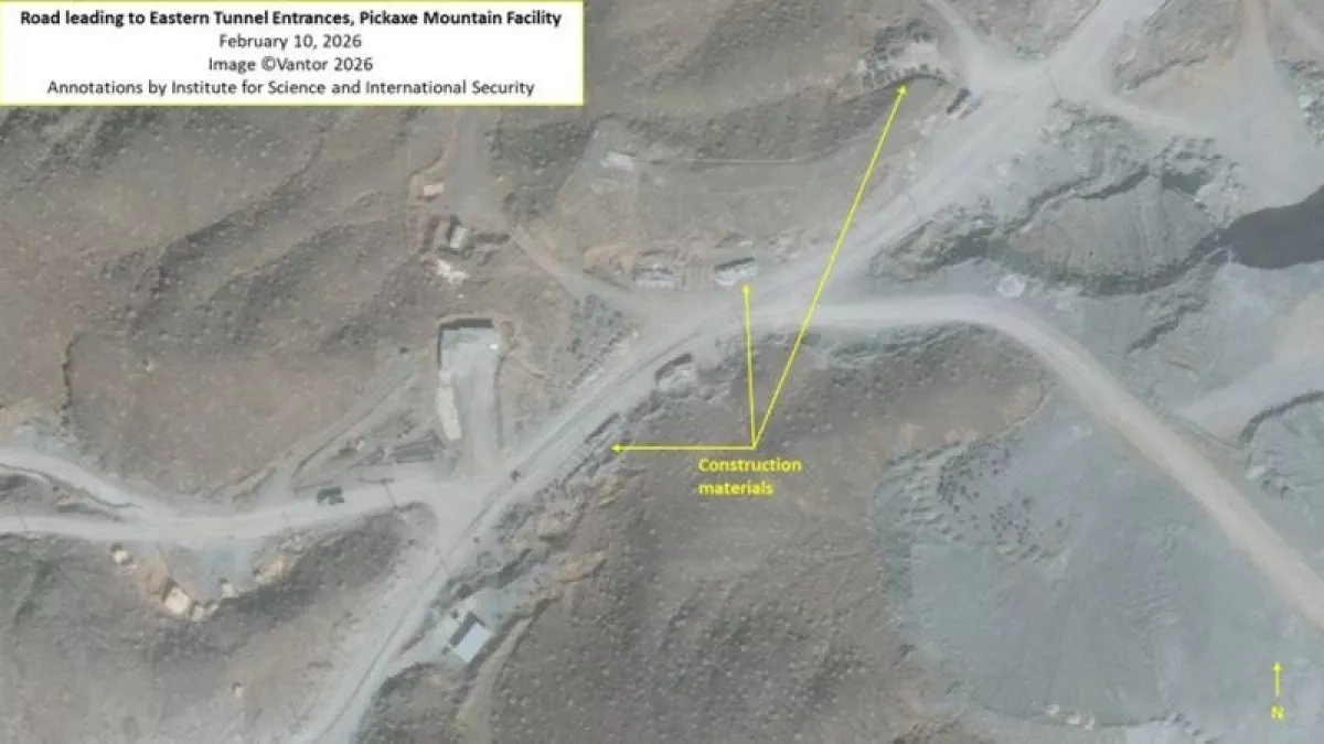 Satellite imagery reveals Iran fortifying tunnel complex near nuclear facilities PHOTO