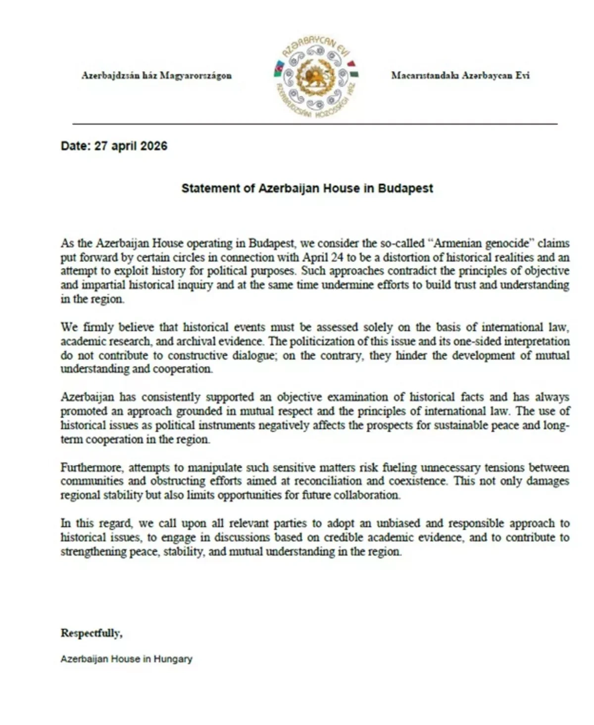 Azerbaijani diaspora criticises New York mayor over remarks on 1915 events PHOTO