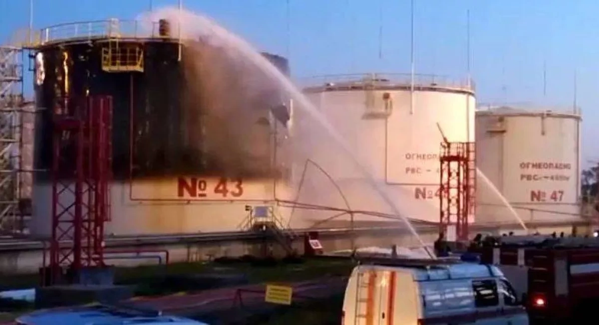 Overnight drone raids set fire to oil tanks in southern Russia Air traffic disrupted