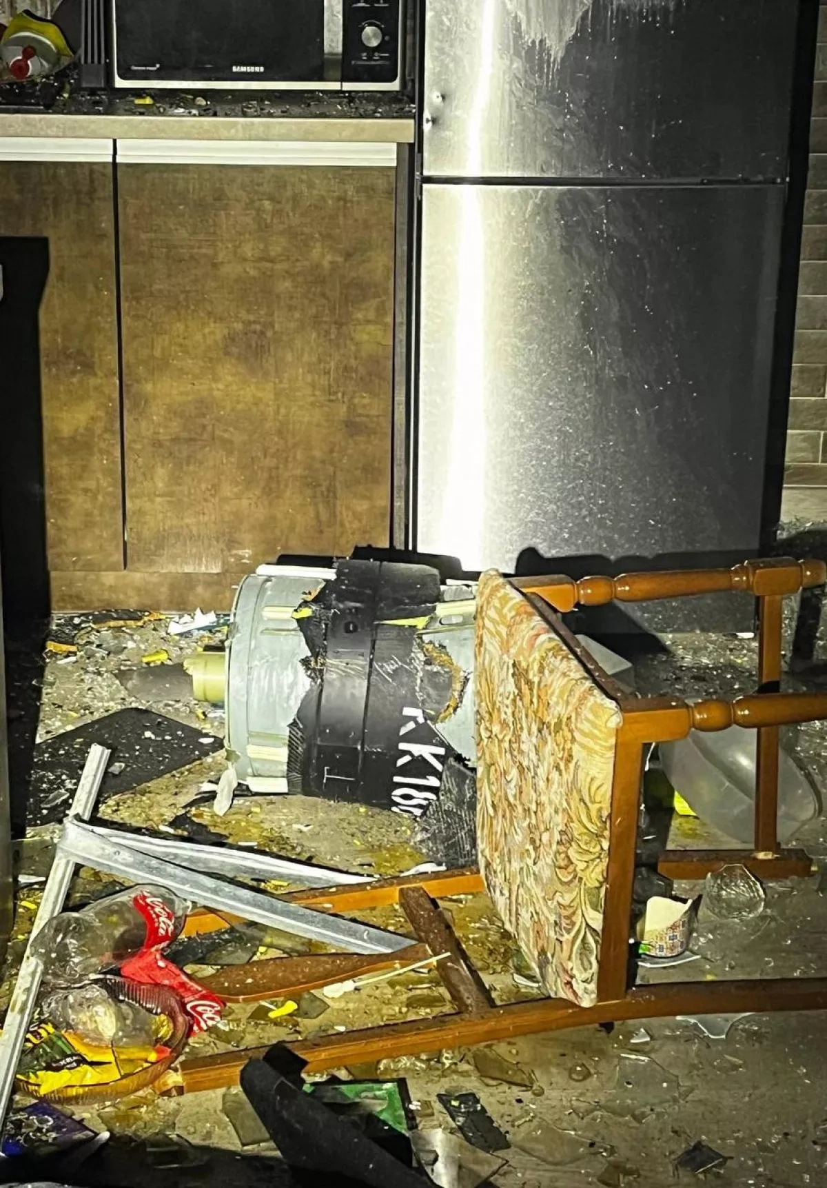 Drone slams into Kharkiv apartment block, injures resident Photo