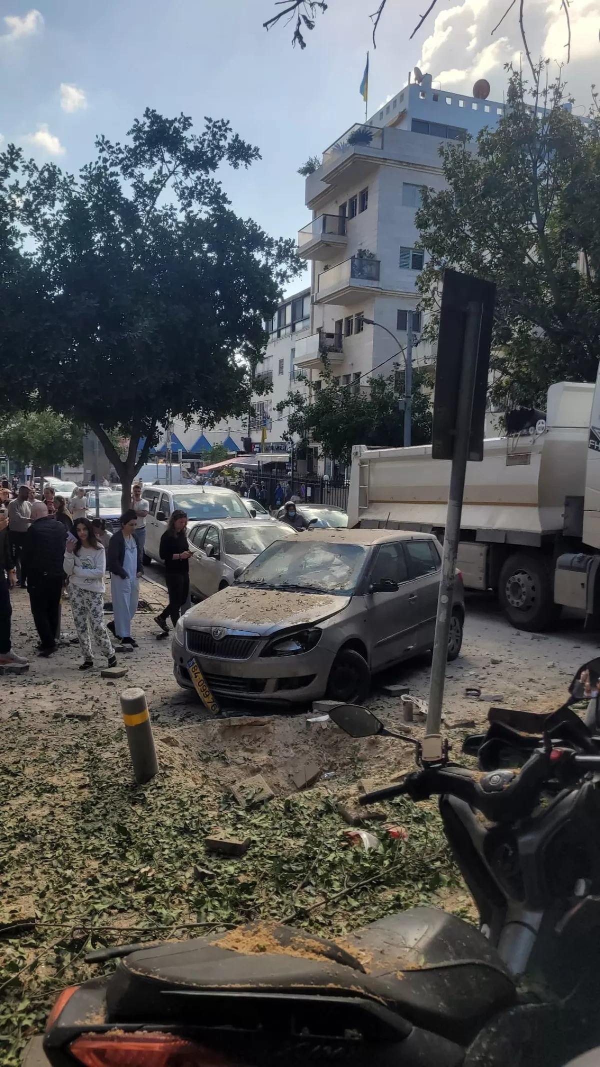 Iranian missile debris falls near Ukrainian embassy in Tel Aviv