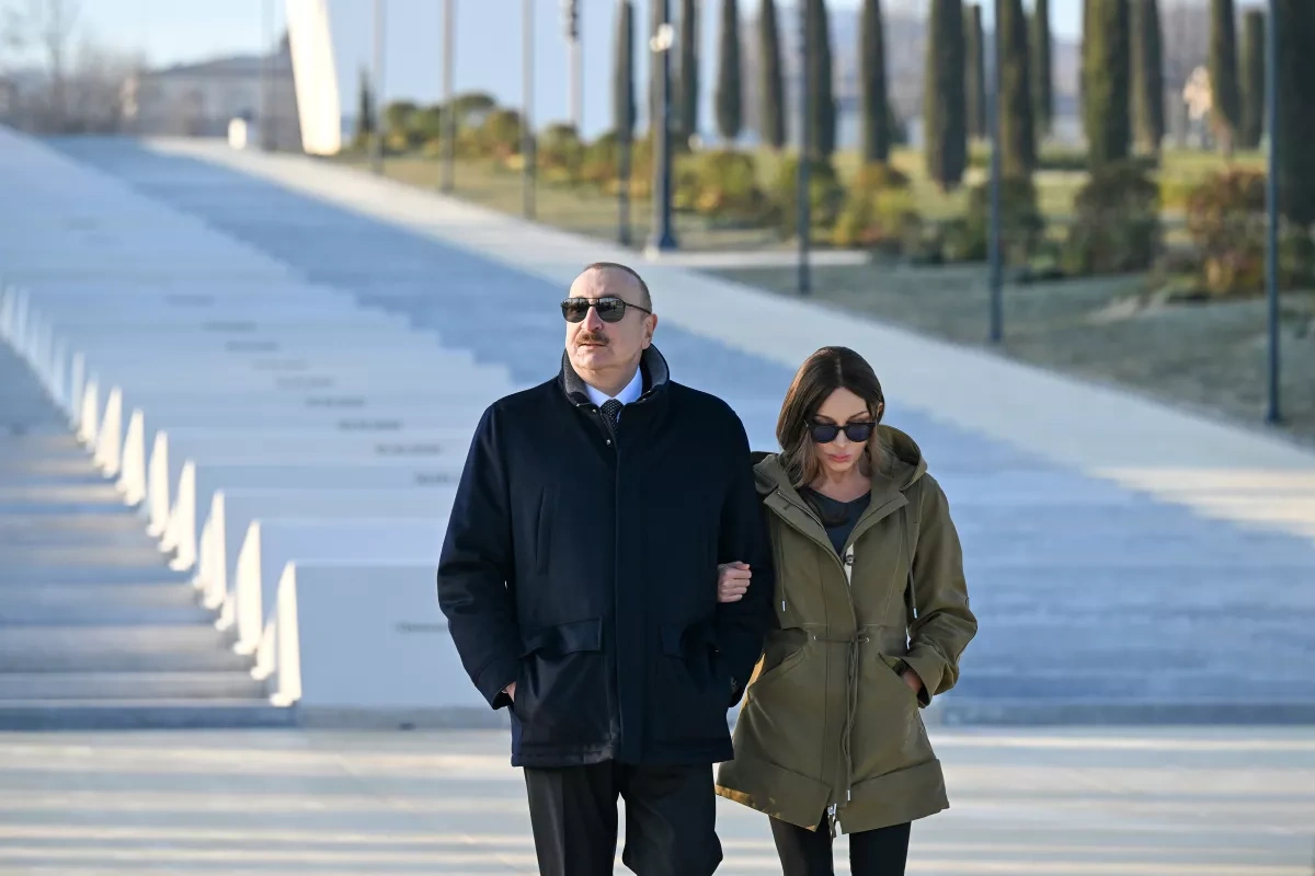 Azerbaijani leader, first lady attend inauguration of Victory Park in Khankendi PHOTO/UPDATED
