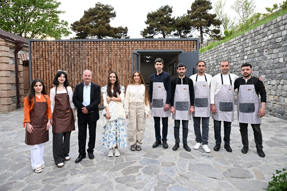 Leyla Aliyeva and Arzu Aliyeva attend opening of historical and architectural monuments after restoration in Sheki city (PHOTO)