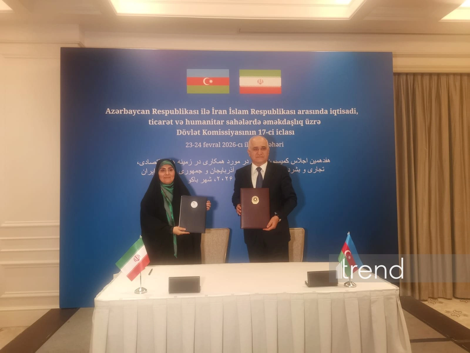 Azerbaijan, Iran sign MoU post-17th joint intergovernmental meeting (PHOTO)