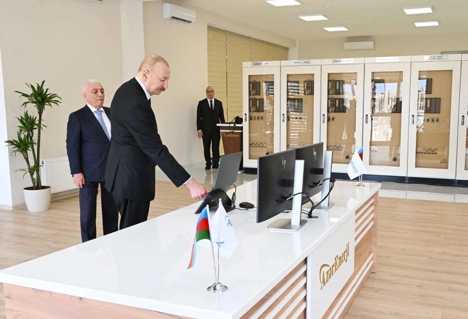 President Ilham Aliyev attends opening of Shafag substation in Soltanli village of Jabrayil district (PHOTO)