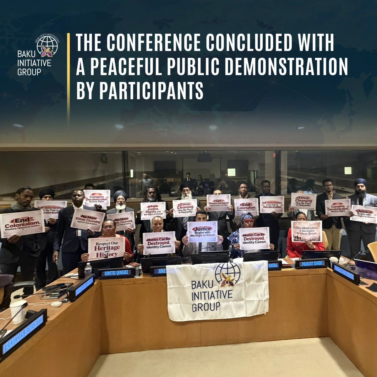 Baku Initiative Group conference at UNGA concludes with peaceful public demonstration (PHOTO)