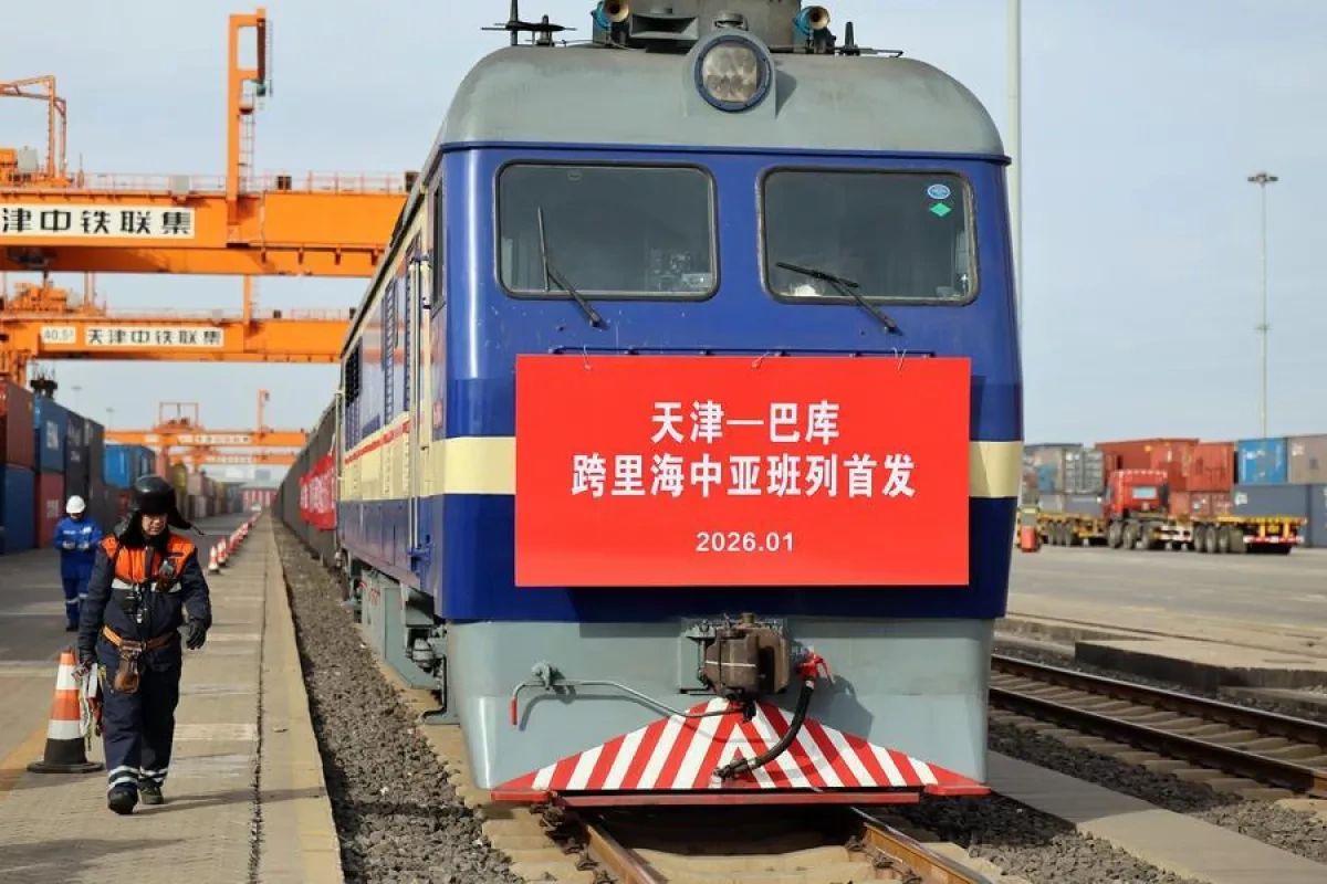 China’s first Trans-Caspian cargo train reaches Azerbaijan hub