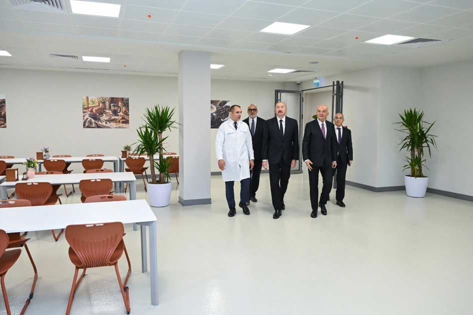 President Ilham Aliyev attends opening of a pharmaceutical manufacturing plant at Pirallahi Industrial Park (PHOTO)