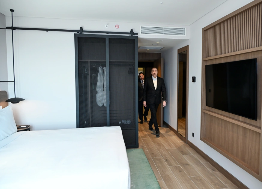 President Ilham Aliyev attends opening of Hilton Garden Inn hotel in Aghdam (PHOTO)