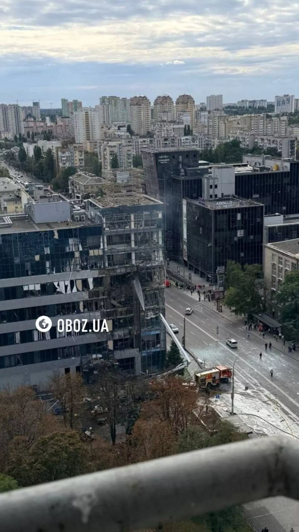Kyiv office building hit in drone attack, injuries reported PHOTO / UPDATED