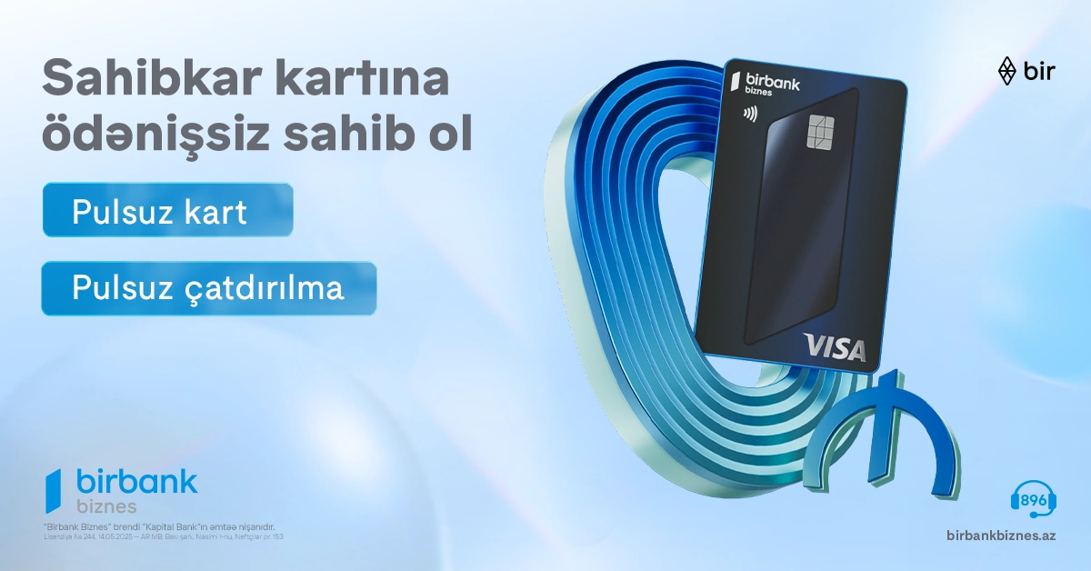 Birbank Biznes introduces the updated Visa “Entrepreneur Card” – now free and in a new design