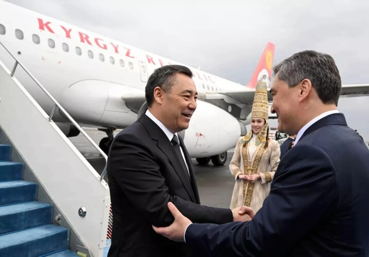 Kyrgyz president arrives in Astana for working visit