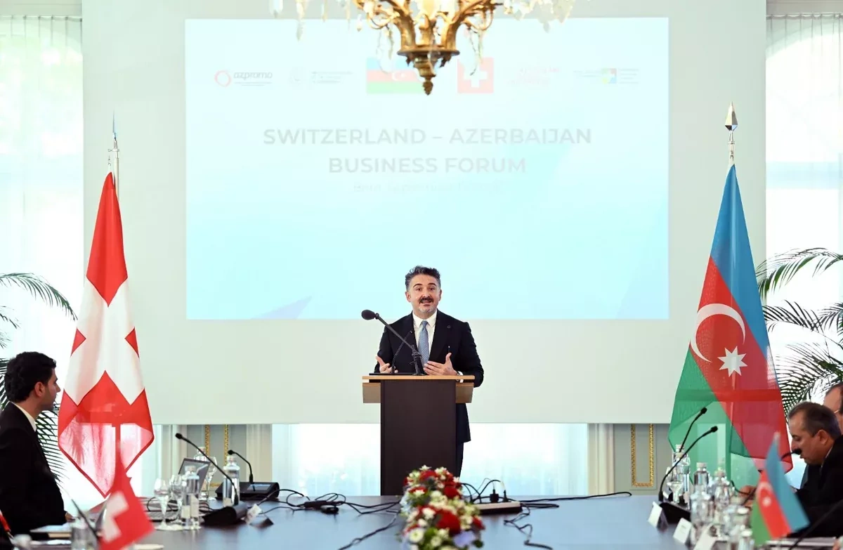 Azerbaijani minister presents investment opportunities to Swiss businesses PHOTO