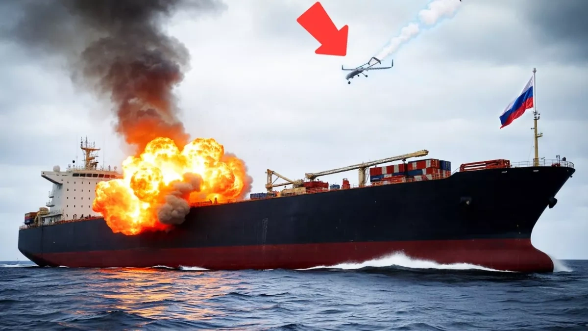 Ukraine says drones hit 12 Russian “shadow fleet” vessels in one week VIDEO