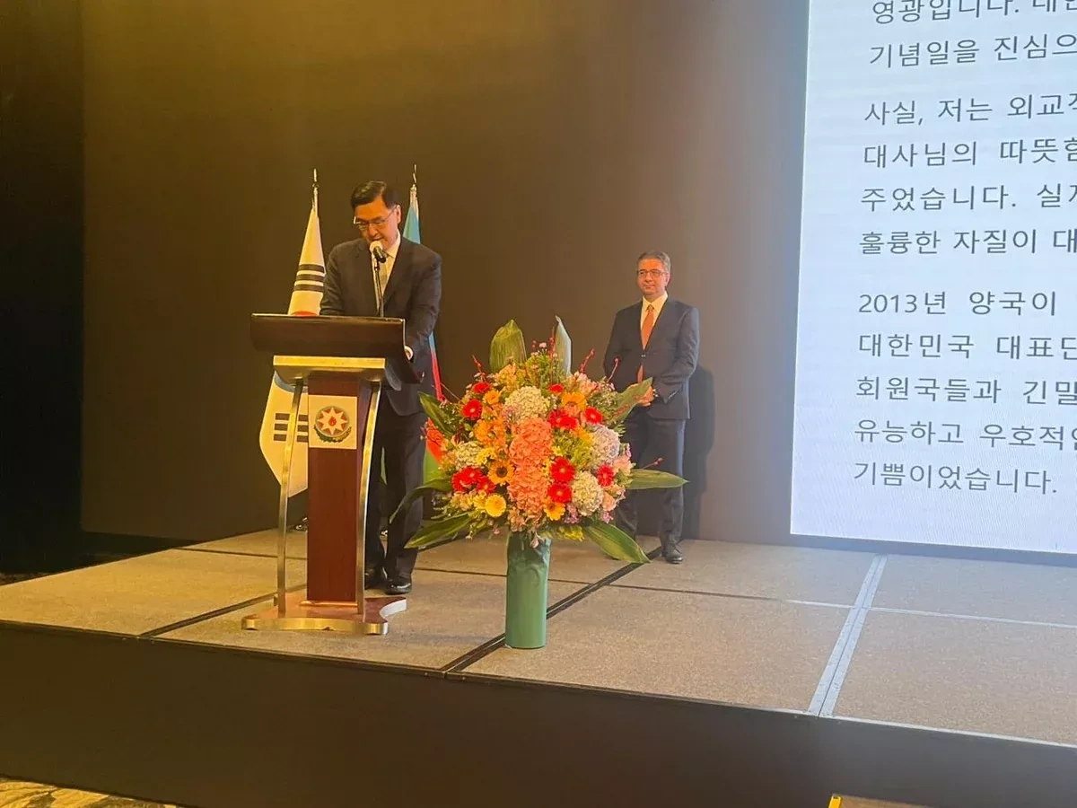 South Korean diplomat calls Azerbaijan reliable venue for global events
