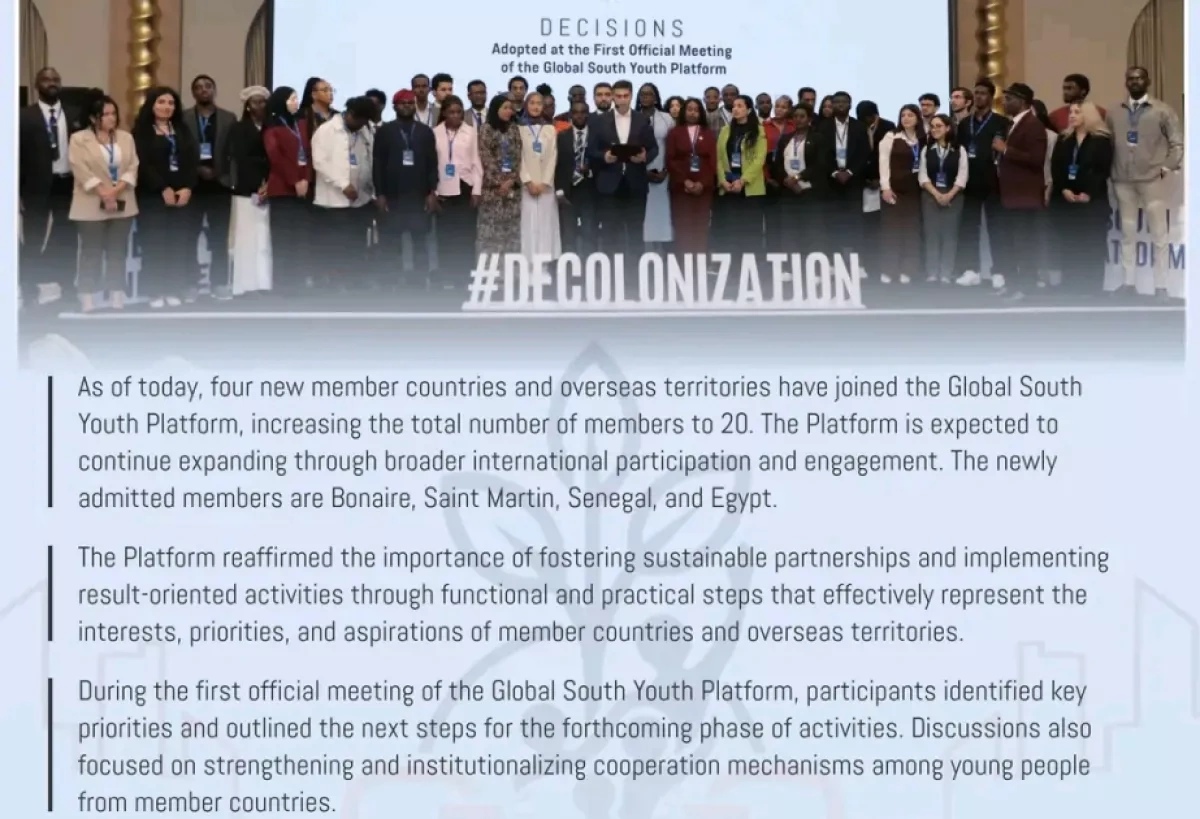 Global South Youth platform adopts key expansion, partnership plan in Baku