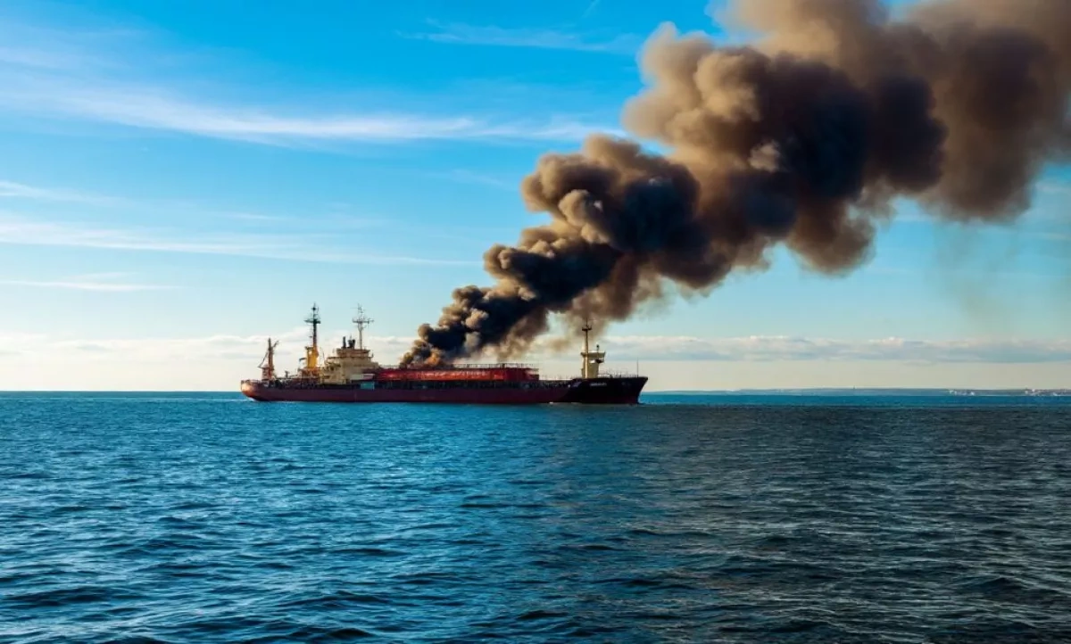 Ukraine claims overnight strike on Russia's "shadow fleet" in Sea of Azov VIDEO