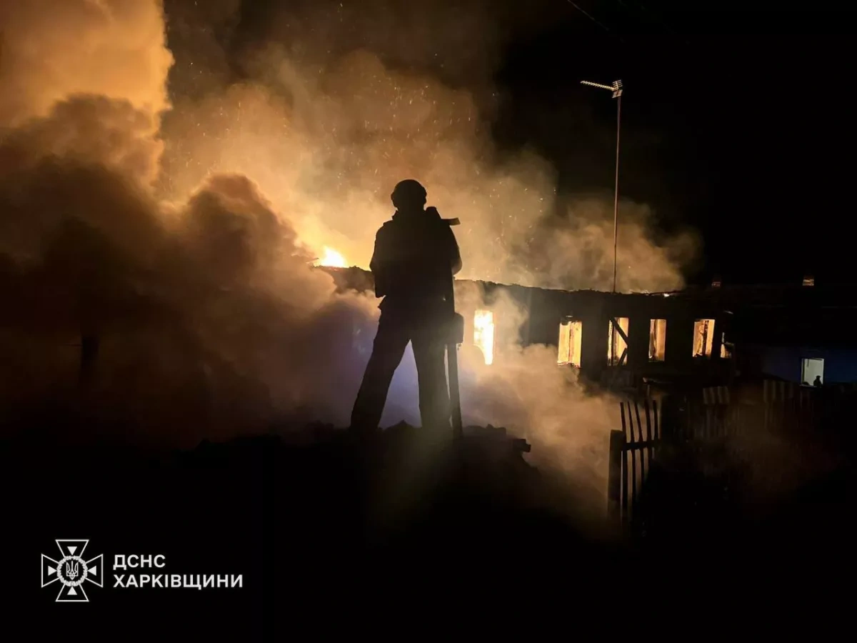 Drone blitz on Kharkiv residence leaves three injured, sparks fire PHOTO