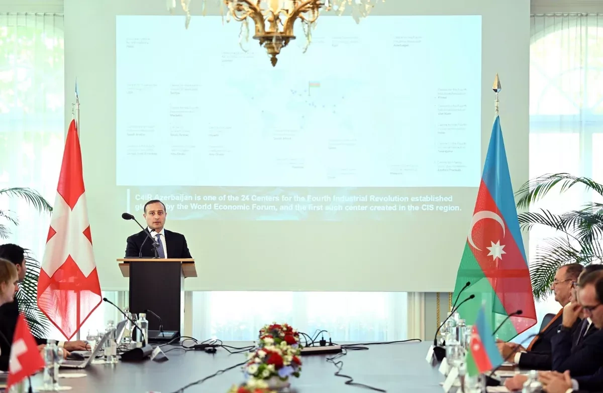 Azerbaijani minister presents investment opportunities to Swiss businesses PHOTO